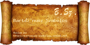 Bartánusz Szabolcs névjegykártya